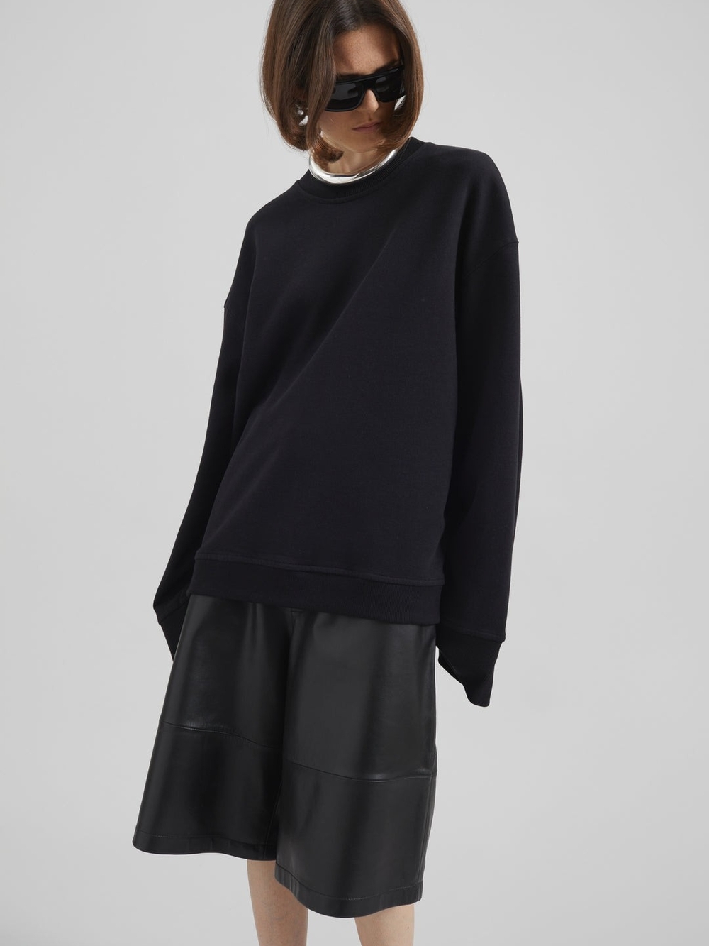 The Frankie Shop Talia Sweatshirt Black Crewneck - Size Small